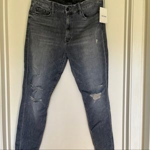 Mother Denim High Waisted Looker Ankle Fray Ace of Spades NWT